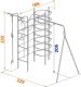 Małpiszon Plac zabaw Stacja kosmiczna | Tunel + Kosz + Leżak huśtawka | 100 kg 3