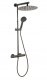 Zestaw prysznicowy Ferro NP75-TRV7U-GM / FERRO / TREVI / DESZCZOWNIA BLACK Z NATRYSKIEM I BATERIĄ TERMOSTAT.TRV7, GUN METAL  / 1