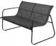 Koopman Zestaw mebli ogrodowych czarny Sofa, 2 fotele, stolik Na taras i do ogrodu 3