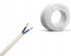 Przewód OWY 2X1,5mm2 giętki okrągły biały 300/500V H05VV-F bęben 9