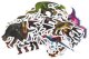 LeanToys Zestaw Naklejek Dla Dzieci Z Dinozaurami 4-7cm 50szt LEAN TOYS 2