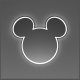 Mickey Mouse Neon Yellowpop Disney Mickey Mirror srebrny 1