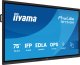 System interaktywny iiyama TE7515A-B1AG signage display Płaski panel Digital Signage 189,2 cm (74.5") Wi-Fi 550 cd/m 4K Ultra HD Czarny Ekran dotykowy Procesor wbudowany Android 2