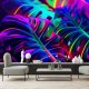 Feeby Fototapeta Liście monstery w neonowych barwach 450x315 xxl 2