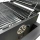 4iQ Group Duży Grill węglowy żeliwny ruszt 113,5x50x107 cm 5