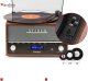 Gramofon Audizio Gramofon retro Frisco z radiem DAB brązowy one size 21