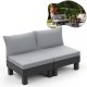 Keter Darza dwuosobowa kanapa Elements 2 Seater szary/kolor szary 8711245158037 1