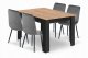 Malys Group Zestaw stół NP 120x80 Craft Czarny + 4 krzesła LAVA szare 1