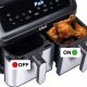 FRYTKOWNICA BEZTŁUSZCZOWA AIR FRYER ELDOM PODWÓJNA 9L DWUKOMOROWA+SUSZARKA 18