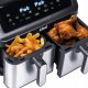 FRYTKOWNICA BEZTŁUSZCZOWA AIR FRYER ELDOM PODWÓJNA 9L DWUKOMOROWA+SUSZARKA 24