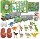 Kalendarz adwentowy LeanToys Dinozaury Figurki Akcesoria 1