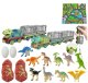 Kalendarz adwentowy LeanToys Dinozaury Figurki Akcesoria 2