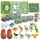 Kalendarz adwentowy LeanToys Dinozaury Figurki Akcesoria 4