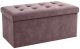 Pufa welurowa szara 76x38x38cm Ruhhy 26130 9