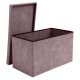 Pufa welurowa szara 76x38x38cm Ruhhy 26130 10