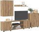 vidaXL Zestaw szafki TV 4 części 4 pcs dąb artisan 3