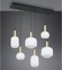 Pendant lamp TRIO DIVA, 6xE27, max 6x10W brass/white 85x20x150cm 4