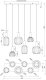 Pendant lamp TRIO DIVA, 6xE27, max 6x10W brass/white 85x20x150cm 8