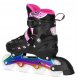 NH10905 4w1 ŁYŻWOROLKI LED RÓŻOWE Z WYM. PŁOZĄ HOKEJOWĄ RAINBOW ROZM. S(31-34) NILS EXTREME 7