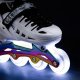 NH10905 4w1 ŁYŻWOROLKI LED BIAŁE Z WYM. PŁOZĄ HOKEJOWĄ RAINBOW ROZM. L(39-42) NILS EXTREME 4