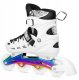 NH10905 4w1 ŁYŻWOROLKI LED BIAŁE Z WYM. PŁOZĄ HOKEJOWĄ RAINBOW ROZM. L(39-42) NILS EXTREME 6