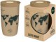 Coffee Format Coffee Format Brązowy kubek termiczny z motywem mapy świata 350 ml 1