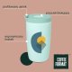 Coffee Format Coffee Format Brązowy kubek termiczny z motywem mapy świata 350 ml 4