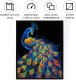 DIAMOND DOTZ ADULTS FLOCKED NEON PEACOCK 1