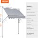 Vevor Markiza Tarasowa 250 x 120 cm z Korbką Ręczną 2