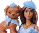 Lalka Barbie Mattel Twinning Looks - Jednakowa stylizacja w groszki z pieskiem (JFP38) 3
