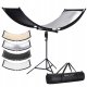 Blenda Fotograficzna Studio 4w1 Zakrzywiona W Kształcie Litery U 180x60cm + Statyw Stojak K&f / Kf18.0012 / Curved Reflectors 10