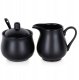 Cukierniczka i mlecznik porcelanowe czarne 3el. 7