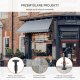 Verk Markiza Tarasowa 350 x 120 cm z Korbką Ręczną 5