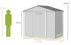 Domek Ogrodowy 213 x 131 x 192 cm Szary 2,43 m PAKO 84H-352V00SR 14