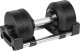 Hantel żeliwny regulowany automat 24 kg, skok co 1kg, REBEL ACTIVE 1