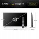 Telewizor CHiQ CHiQ L43QST TV 43", FHD, QLED, ultratenká, Android14, Dolby Audio, Frameless 2
