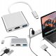 Adapter HUB Przejściówka USB-C do USB-C / USB 3.0 / HDMI 4K 3w1 Do MacBook 1
