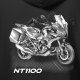 Bluza z kapturem motocyklowa z motocyklem na motor Honda NT 1100 męska czarna L 4