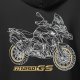 Bluza z kapturem motocyklowa z motocyklem na motor BMW GS 1250 Adventure męska czarna L 4
