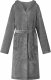 vidaXL Szlafrok z kapturem Ciemnoszary fleece 1