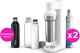 Saturator Brita sodaTRIO Biały + Dodatkowa butla CO2 + Butelka izolowana 1l czarna 1