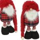 Dekoracja świąteczna SASKA CHRISTMAS Gnom dekoracyjny na teleskopach 38-88CM czerwony 2