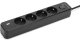 Montis Przedłużacz elektryczny czarny 4-gniazdowy z USB 5m MT186-BK-5 1