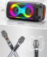 Głośnik AMT JAPOUCA Głośnik do karaoke Bluetooth z 2 bezprzewodowymi mikrofonami 2