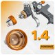 PISTOLET LAKIERNICZY DO MALOWANIA LAKIEROWANIA HVLP 1,4 MM ZBIORNIK 600 ML 5