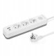 Montis Przedłużacz elektryczny biało-szary 3-gniazdowy z USB 3m MT185-WG-3 3