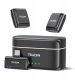Mikrofon Telesin Mikrofon bezprzewodowy krawatowy + powerbank do telefonów (USB-C) 1