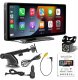 Radio samochodowe Canva MONITOR SAMOCHODOWY 10" CARPLAY ANDROID AUTO + KAMERA COFANIA + 2 UCHWYTY 12