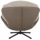Mebel Elite Fotel wypoczynkowy Milo taupe velvet 3D obrotowy stylowy do salonu 4