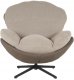 Mebel Elite Fotel wypoczynkowy Milo taupe velvet 3D obrotowy stylowy do salonu 5
